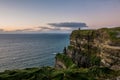 OÃ¢â¬â¢BrienÃ¢â¬â¢s Tower and the Cliffs of Moher Royalty Free Stock Photo